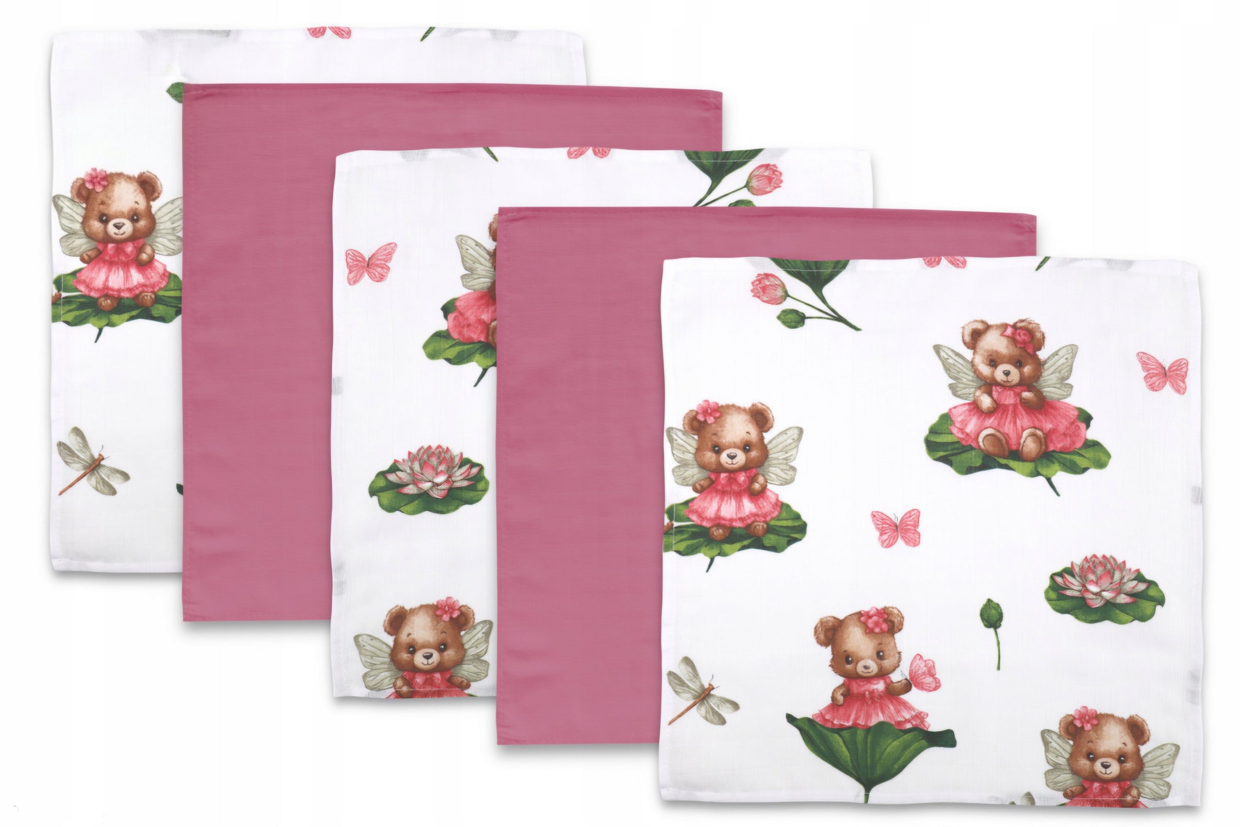 MUSLIN Diapers Set Diapers 5 pieces 38x38 cm 100% Cotton TUV