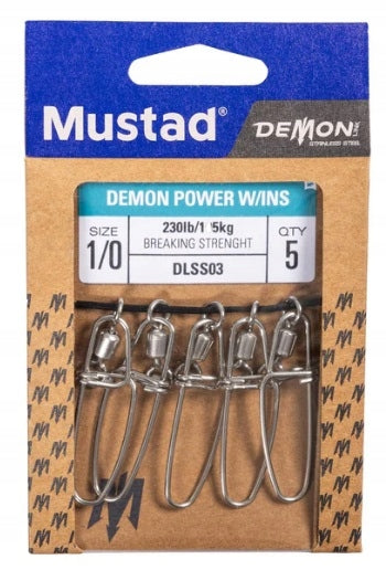 MUSTAD DemonLink Power w.Insurance Snap Stainless Steel 8 Manufacturer code DLSS03-08