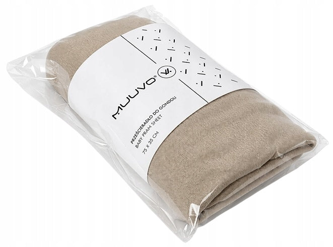 MUUVO FITTED SHEET FOR BAMBOO GONDOLA MATTRESS POLISH QUALITY BEIGE Brand Muuvo