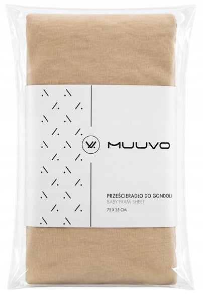 MUUVO FITTED SHEET FOR BAMBOO GONDOLA MATTRESS POLISH QUALITY BEIGE Manufacturer code 50673