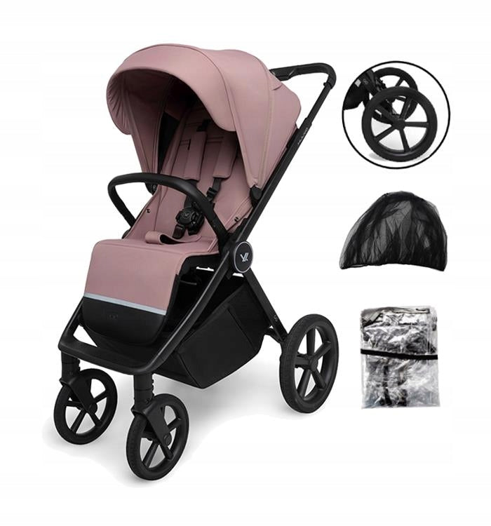 MUUVO STYLISH STROLLER GO STROLLER FOR BABY BASKET 10 KG LARGE WHEELS ACCESSORIES
