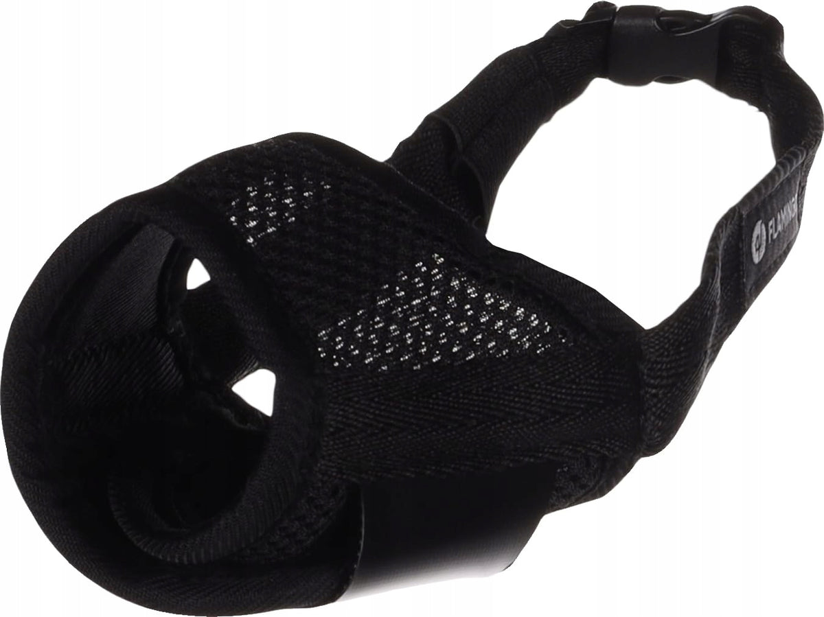 MUZZLE FOR DOG FLAMINGO R. S BLACK SOFT NYLON