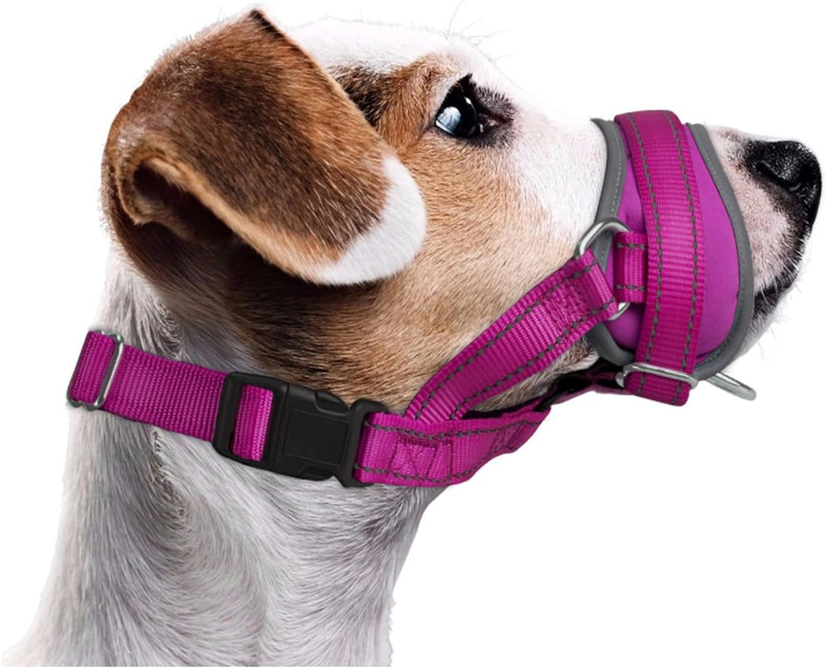 MUZZLE FOR DOGS SOFT NYLON ADJUSTABLE BEHAVIOR TRAINING