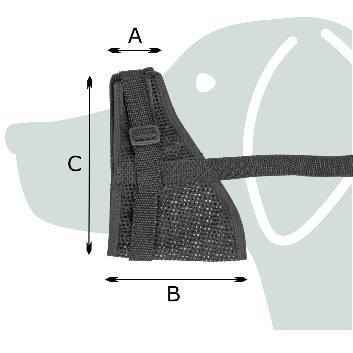 MUZZLE WITH DOG NET Breathable Mesh 26-33 Product weight with unit packaging 0.1 kg
