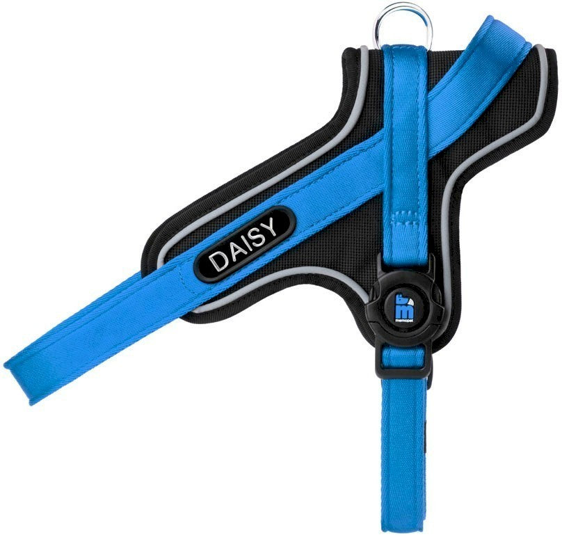 MY FAMILY Dog Harness Y Blue XS + Engraved ID GRAT