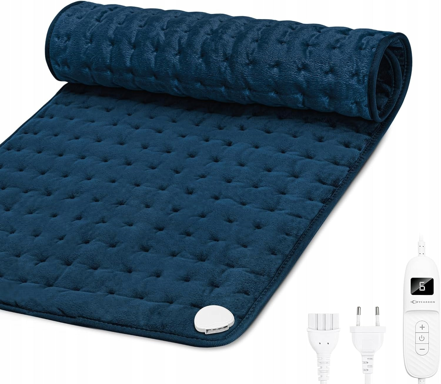 MYCARBON Back Heating Pillow, 60 x 30 cm Dark Blue