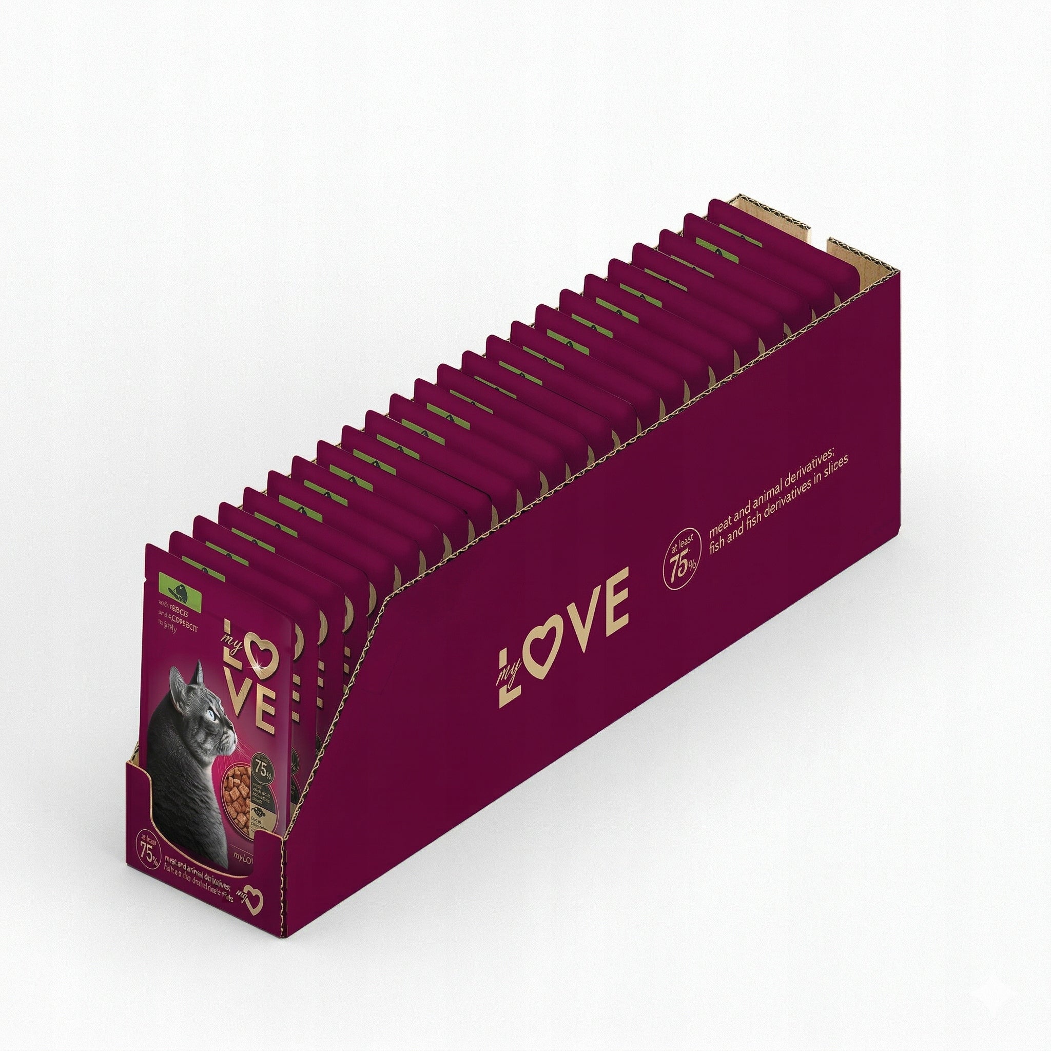 MYLOVE Cat Wet Food Beef & Carrot Jelly Taurine 24x 85g