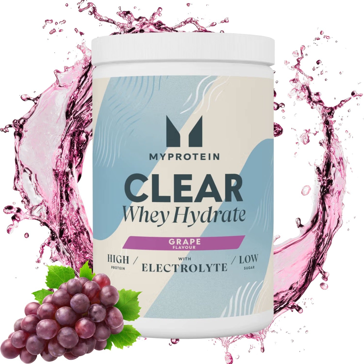 MYPROTEIN Clear Whey Hydrate 320g protein with electrolytes taste GRAPE
