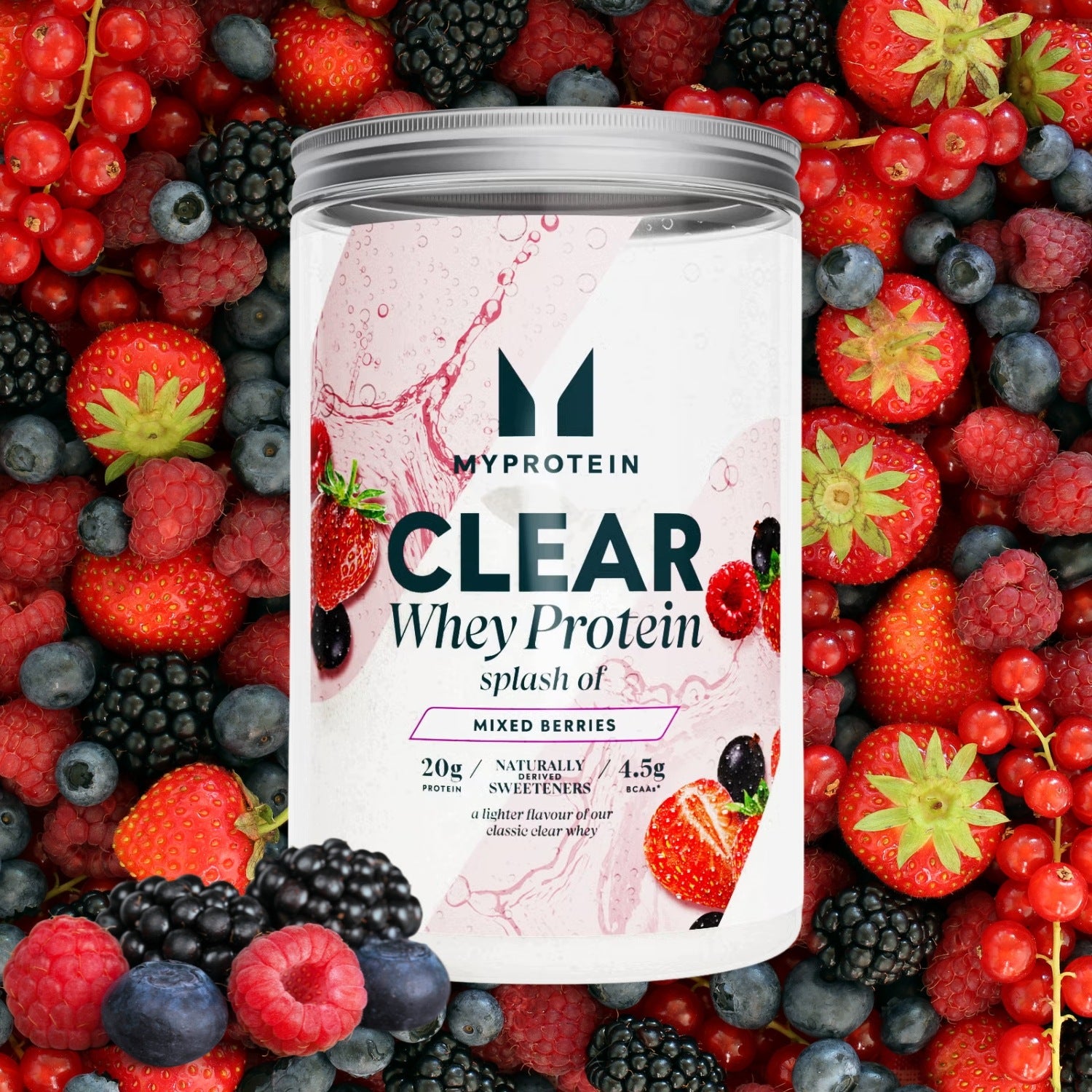MYPROTEIN Clear Whey Splash of Berry Protein Conditioner 405g Taste FOREST FRUIT Packaging status original