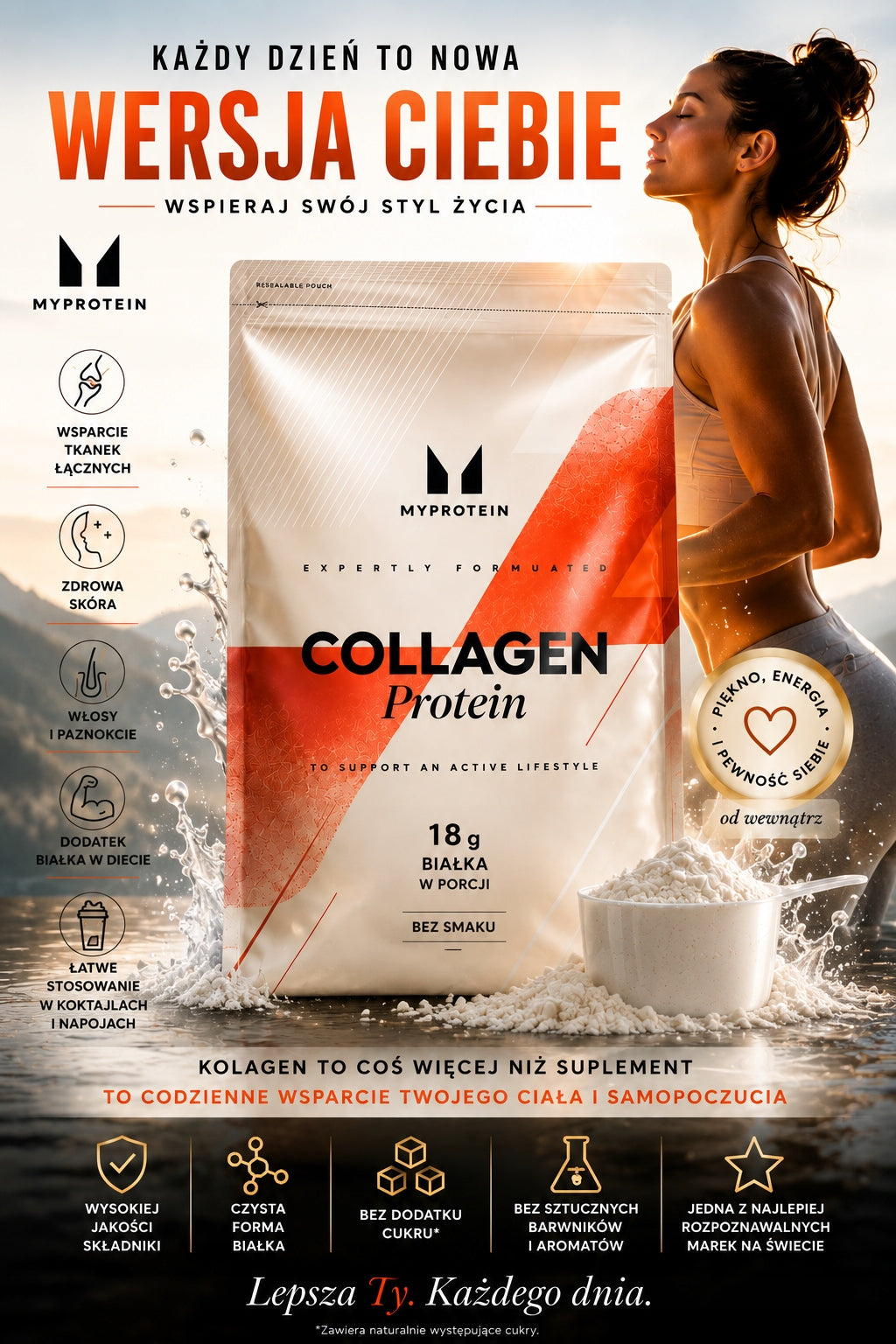 MYPROTEIN HYDROLYZED COLLAGEN PEPTIDE 1000G BESMAKOWY PURE JOINTS SKIN Packaging status original