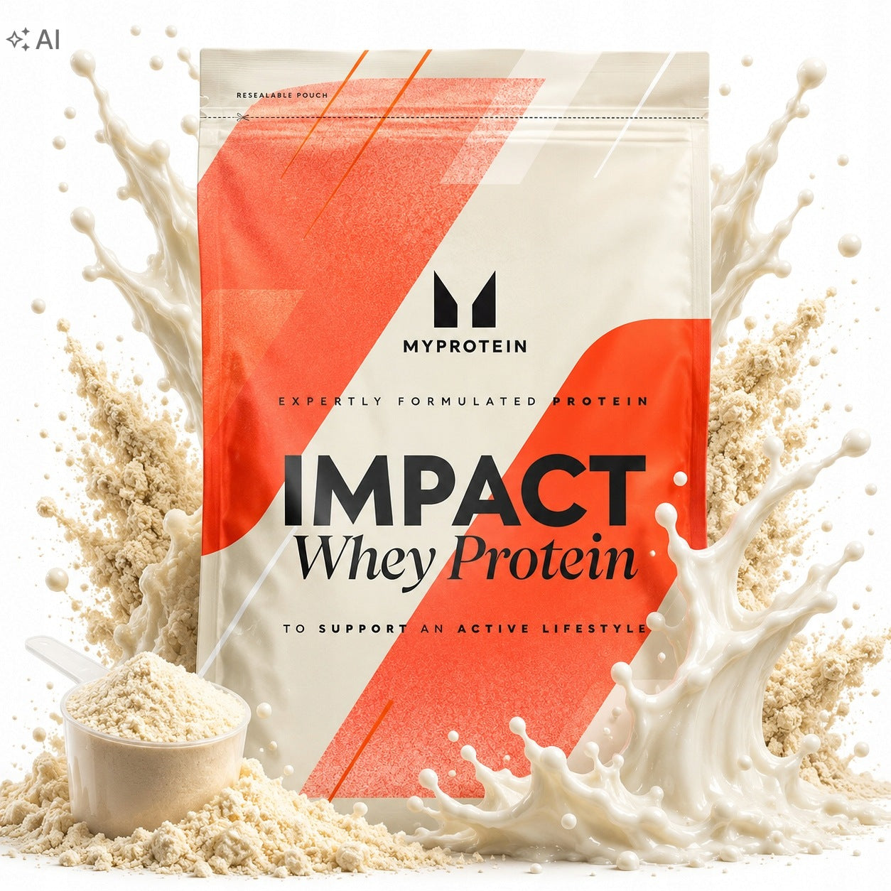MYPROTEIN IMPACT WPC 1KG BESMAKOWY PROTEIN NATURAL NO SWEETENERS AROMAS