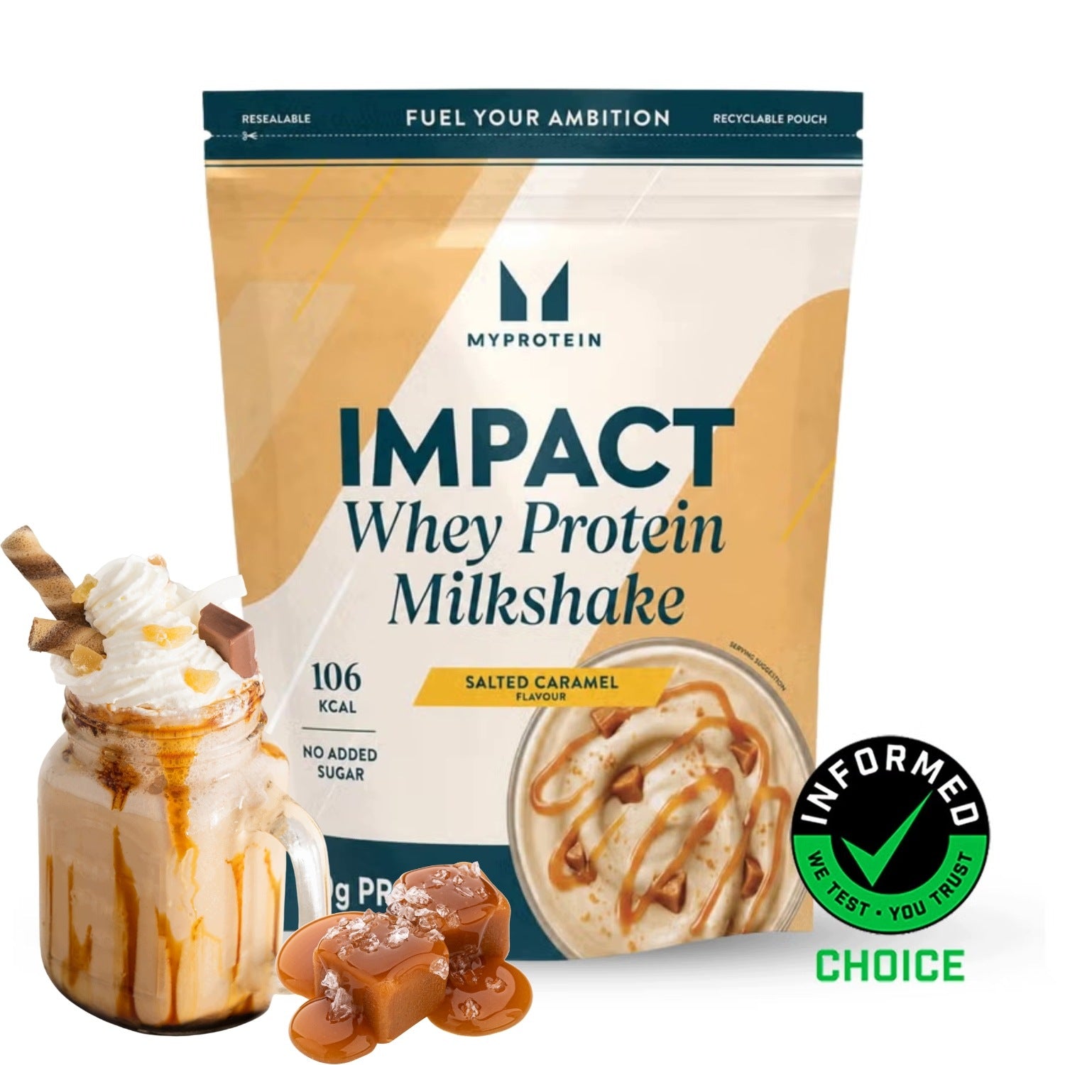 MYPROTEIN Impact Whey Protein Milkshake Creamy Protein Shake 870g CARAMEL