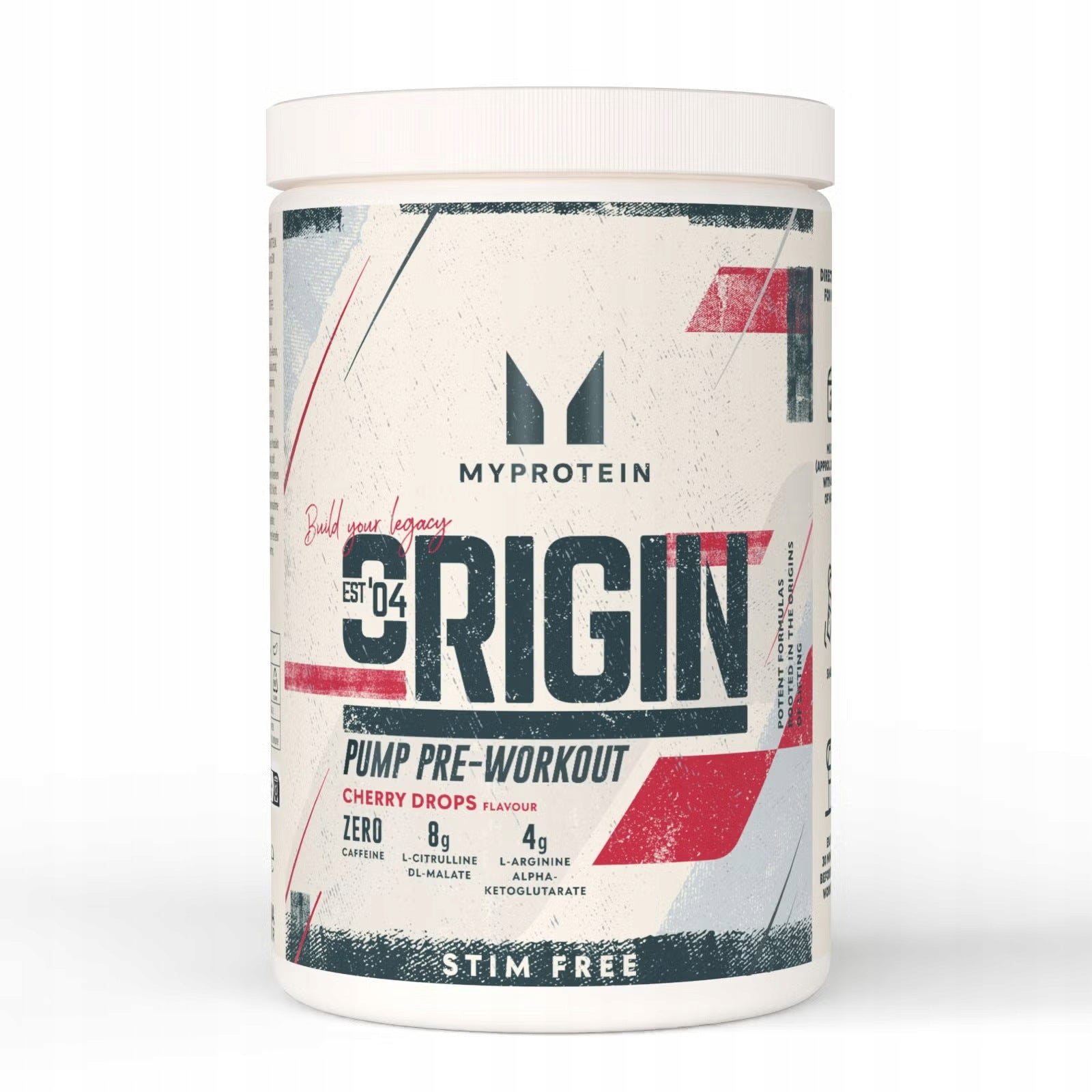 MYPROTEIN Origin Pump Pre-Workout 630G CAFFEINE FREE PRE-WORKOUT Packaging status original