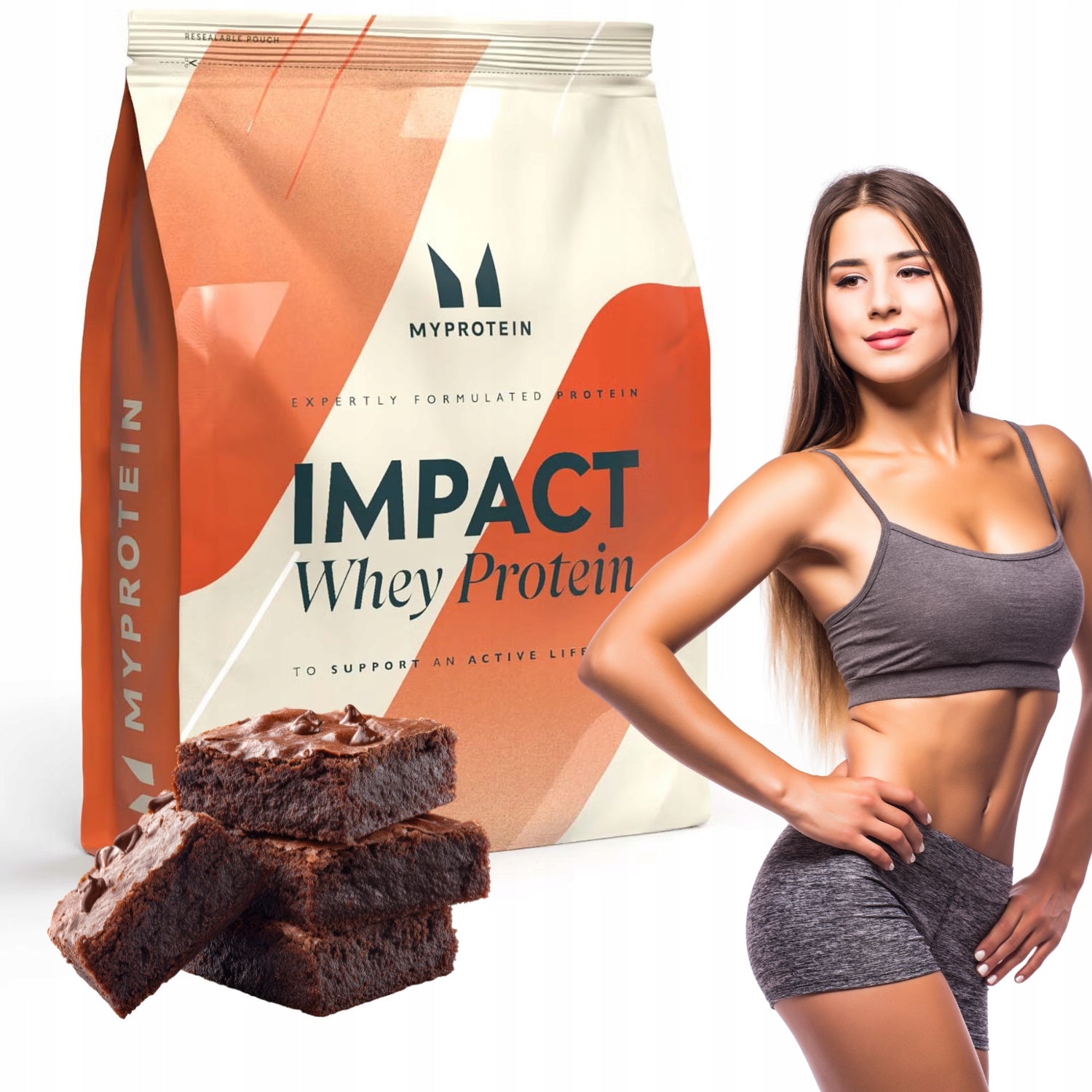 MYPROTEIN Protein 900g impact whey protein WPC taste BROWNIE