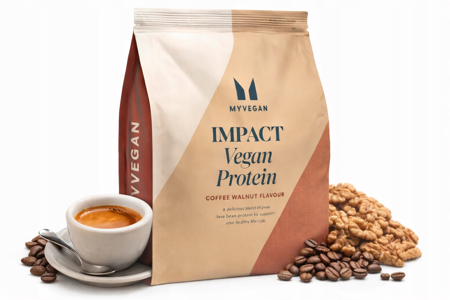 MYPROTEIN VEGAN BLEND PROTEIN 1kg COFFEE WALNUT NUTTY COFFEE FLAVOR Packaging status original