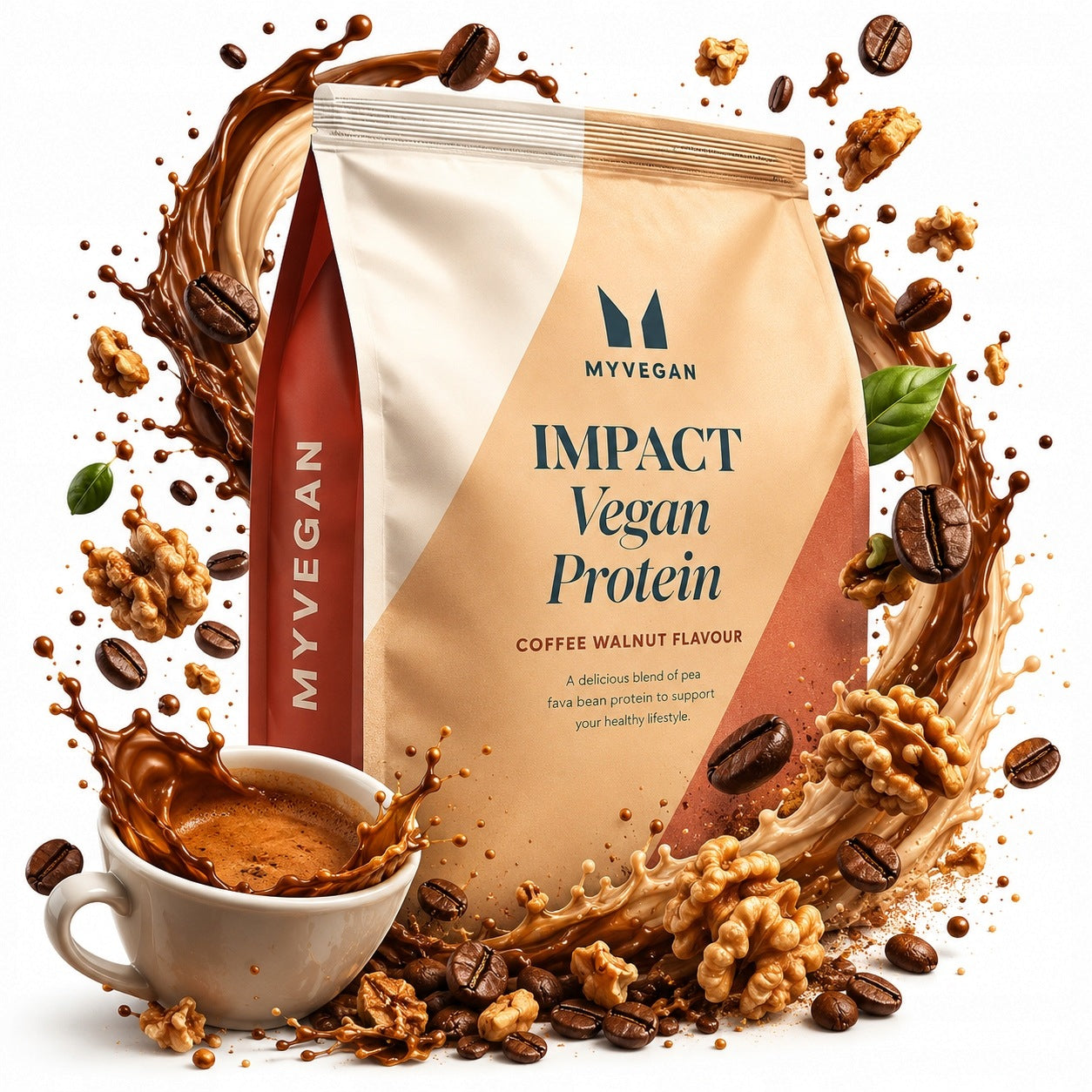 MYPROTEIN VEGAN BLEND PROTEIN 1kg COFFEE WALNUT NUTTY COFFEE FLAVOR