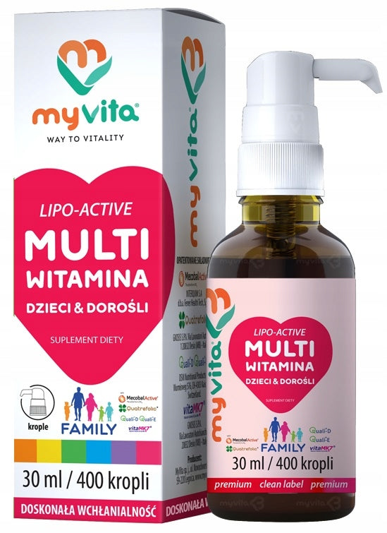 MYVITA MULTIVITAMIN CHILDREN ADULTS DROPS 30 ML