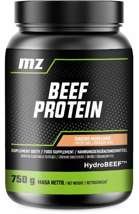 MZ Beef Protein 750g - beef protein, apricot cake flavour