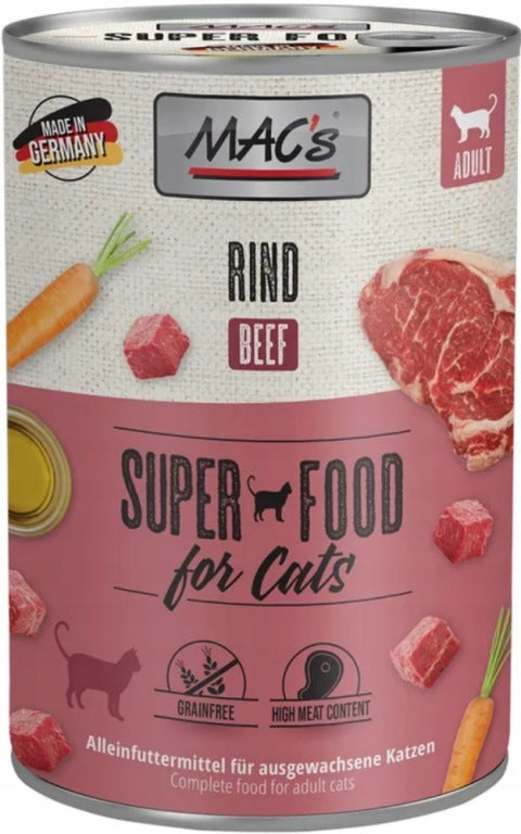 Mac's CAT Mono Adult Wet Cat Food with Beef 400g