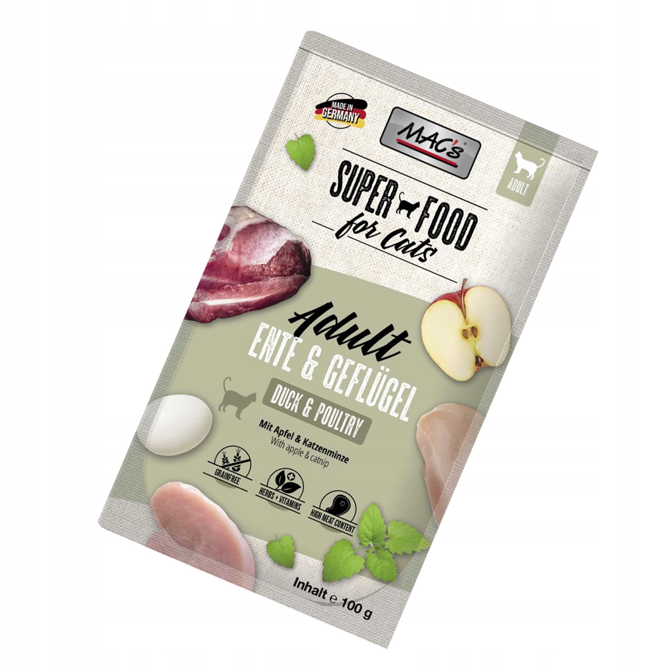 Mac's Cat wet cat food duck and poultry sachet 100 g Manufacturer code 851