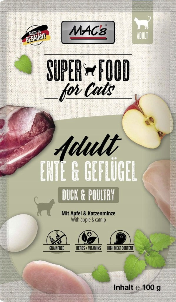 Mac's Cat wet cat food duck and poultry sachet 100 g