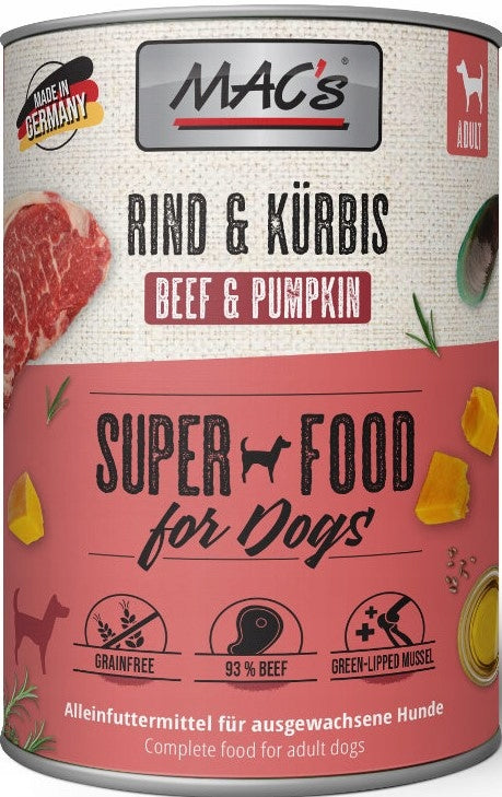 Mac's Dog Adult Beef and Pumpkin 400g