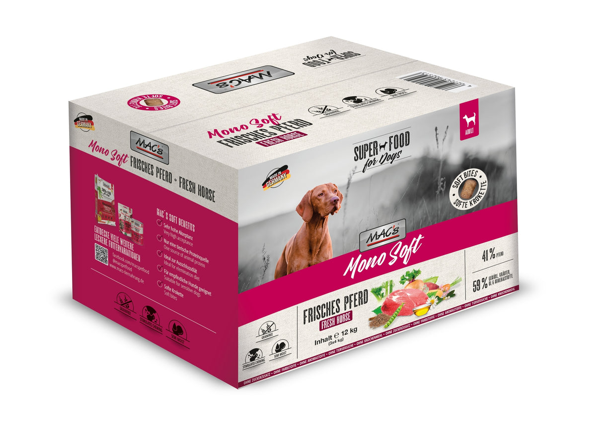 Mac's Dog Soft Monoprotein Horse 12kg
