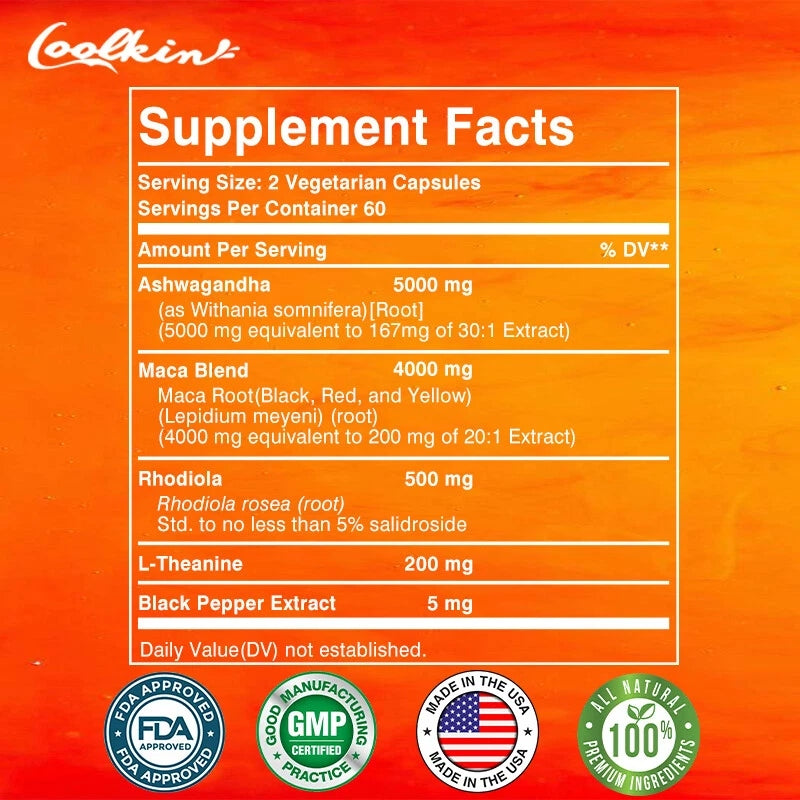 Maca 9705 mg – Ashwagandha – Men’s Health, Testosterone Enhancer, ene Expiration date at least 1 year from the date of purchase