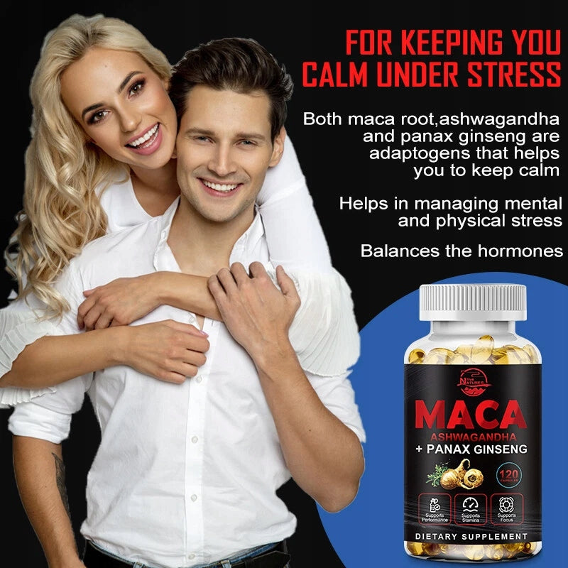Maca root 10000 mg, Ashwagandha, ginseng extract, enhances Expiration date at least 1 year from the date of purchase