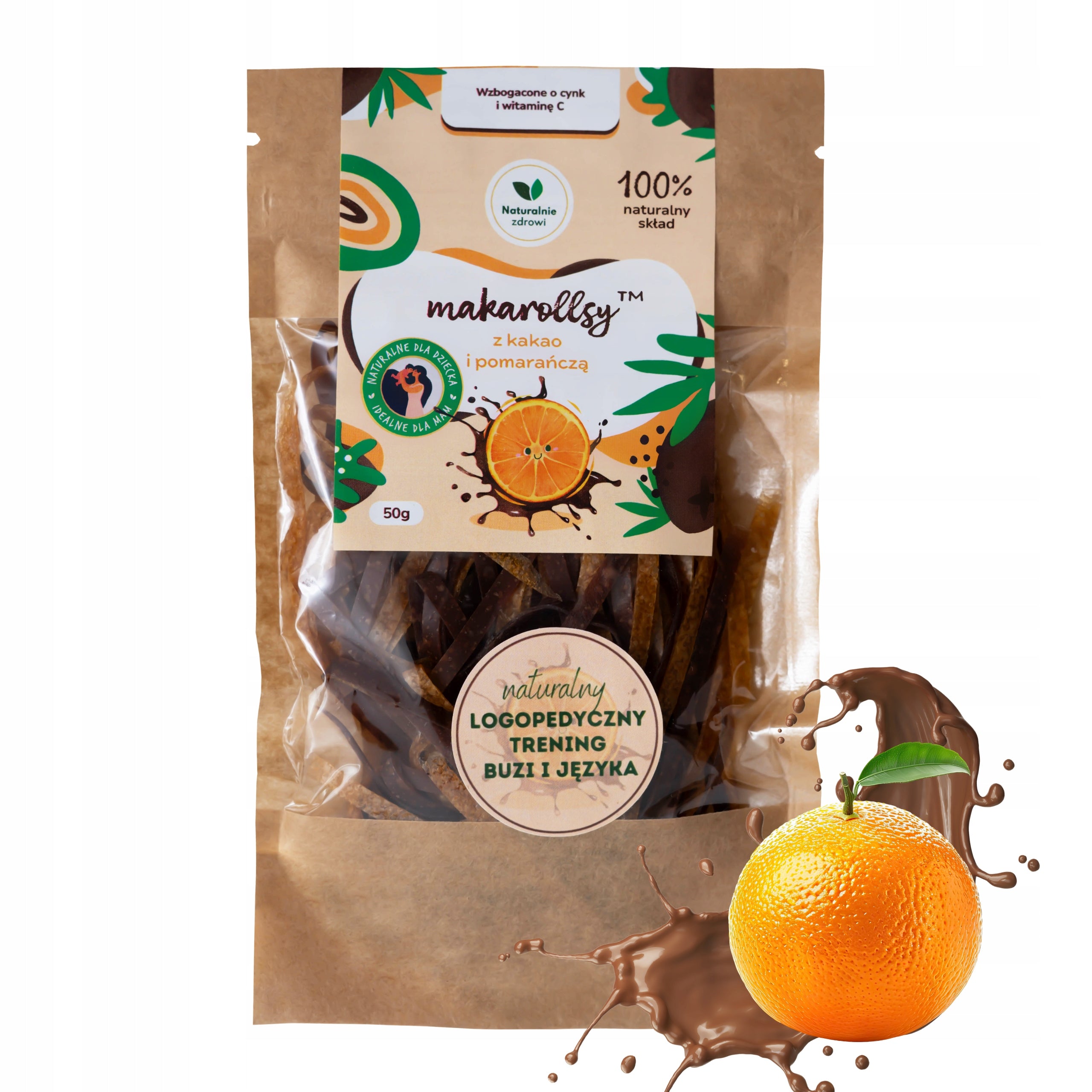 Macarolls Cocoa-Orange 50g Fruit Macaron Healthy Sweets without Sugar