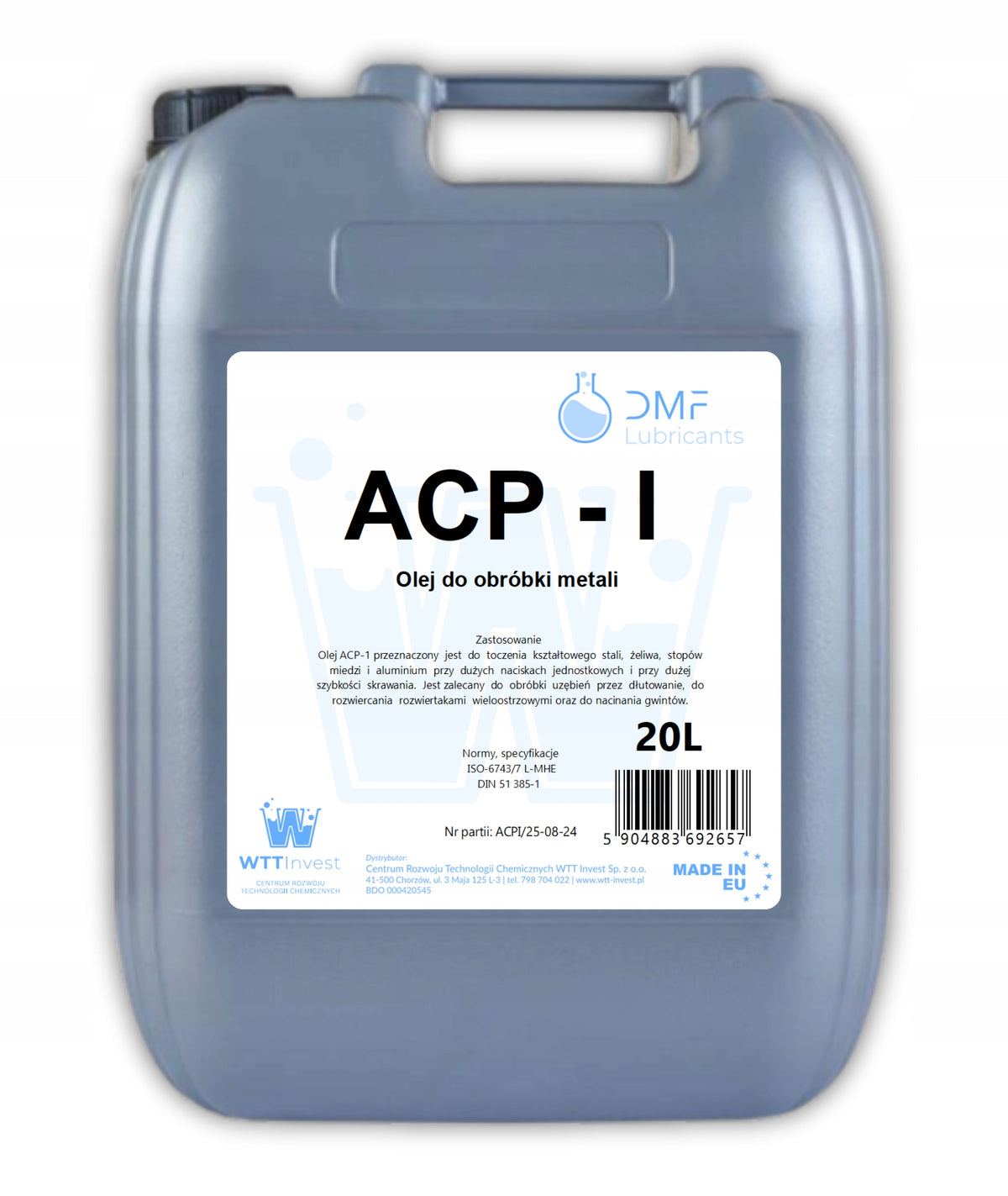 Machining oil ACP I 20L DMF OIL METAL DRILLING THREADING OIL ACP 1