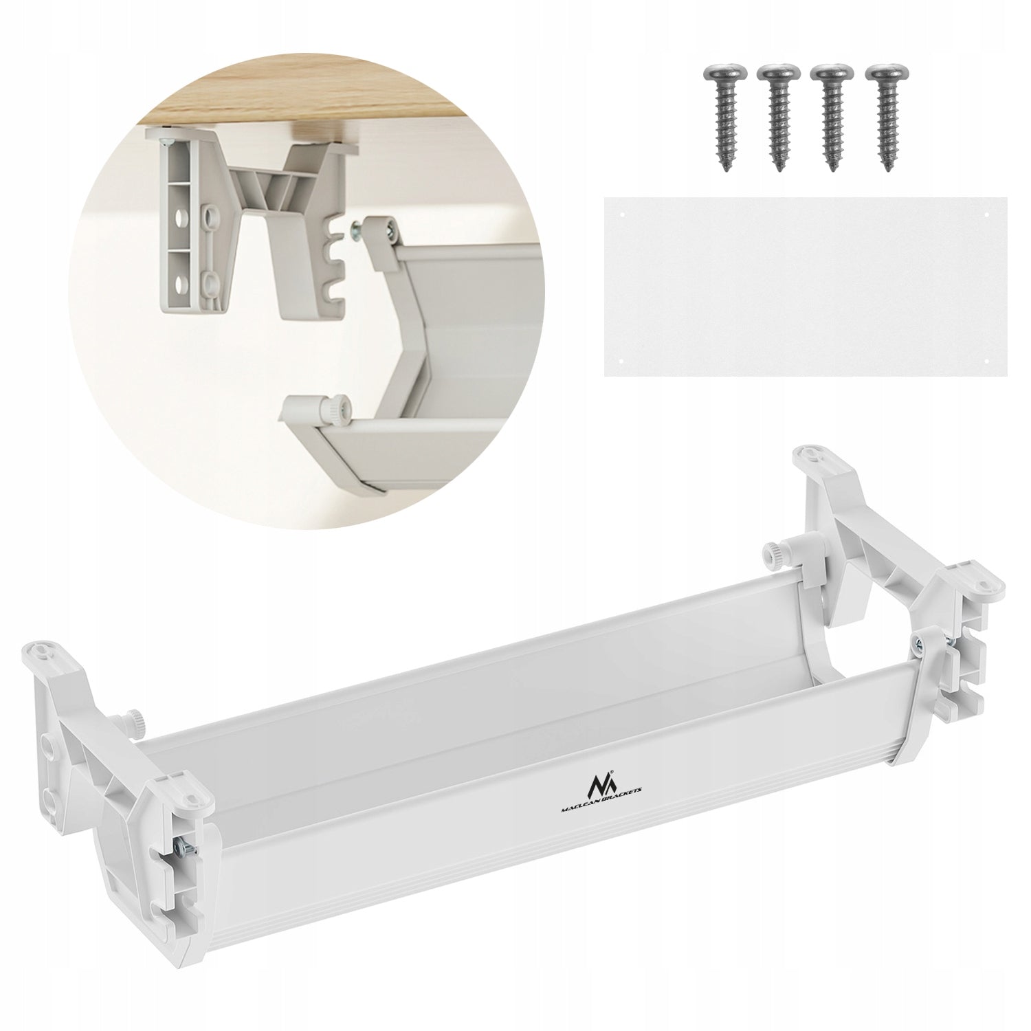 Maclean Cable Organizer, White, MC-106 W
