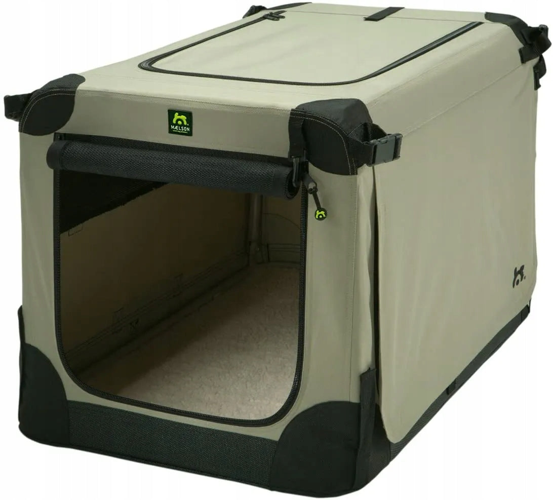 Maelson Soft Dog Kennel Material Dog Transporter, Beige XXL