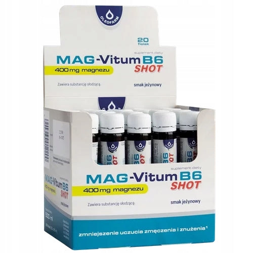 Mag-Vitum B6 SHOT, set of 20 x 25 ml 400 mg magnesium for drinking blackberry flavour EAN (GTIN) 5904960012200