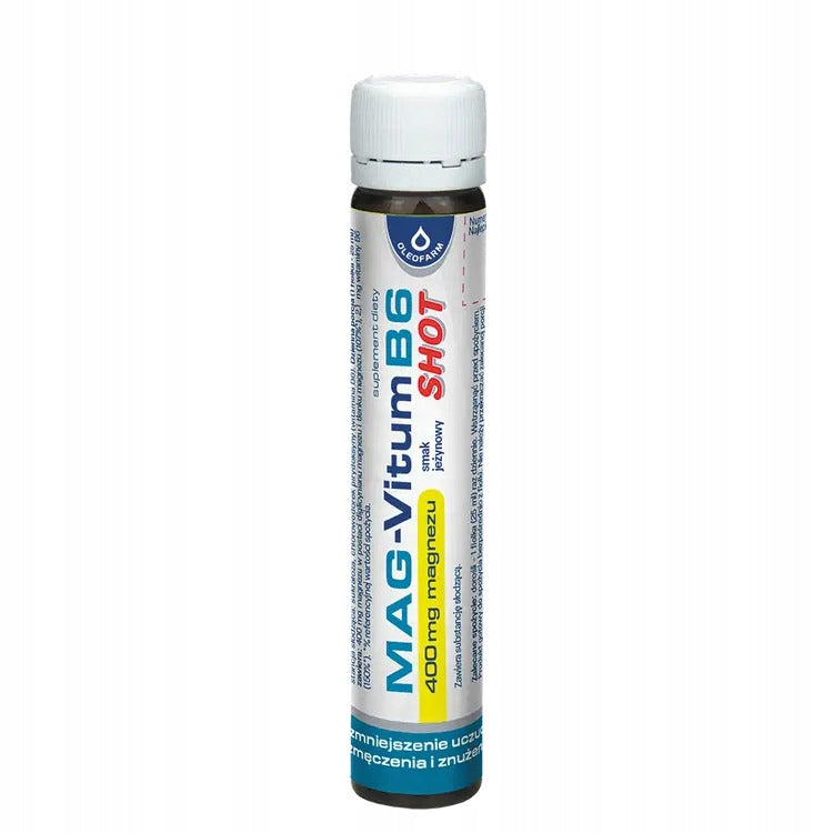 Mag-Vitum B6 Shot magnesium liquid with vitamin B6 Oleofarm 25 ml