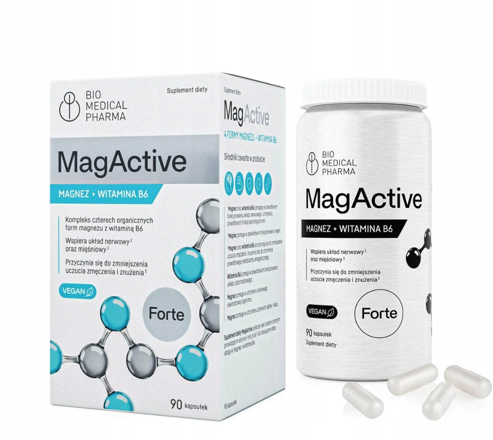 MagActive FORTE 4 Organic Magnesium Molds + Vitamin B6 - High Absorption Expiration date at least 1 year from the date of purchase