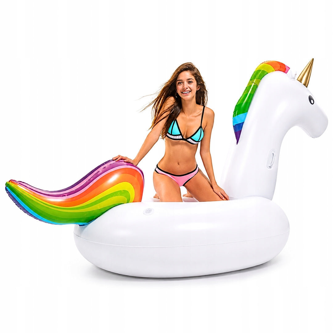 Maga LARGE MATTRESS Inflatable Swimming WHITE UNICORN XXL Packaging status original