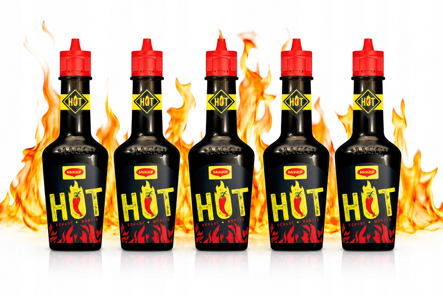Maggi Hot Spicy Liquid Seasoning Original for Soups Dishes from Germany 5x