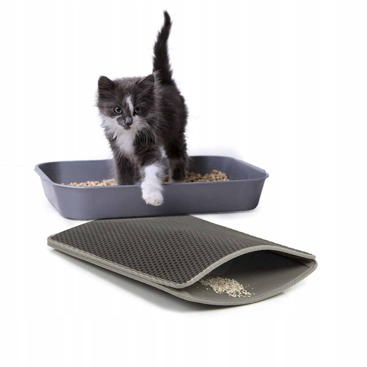 Magic Double Layer Mat for litter box | Canadian Cat | anthracite | small