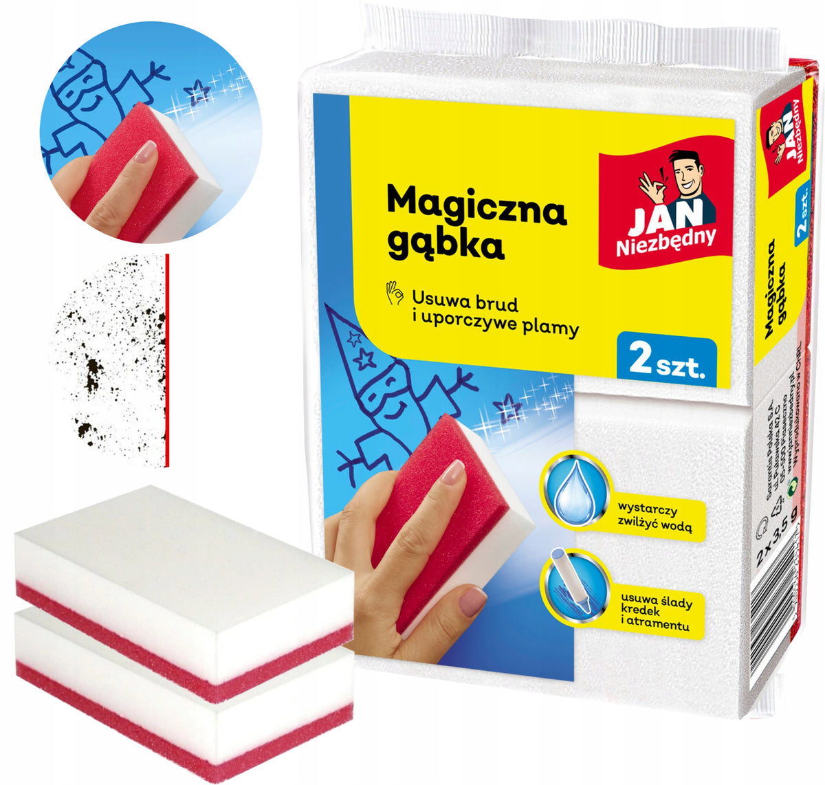 Magic Sponge Jan Essential For Stain Stains Furniture Walls Set of 10 Pieces EAN (GTIN) 5906142952298