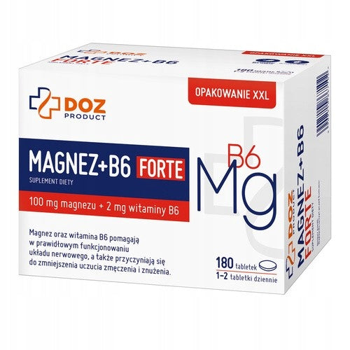 Magnesium B6 Forte tablets, DOZ Product, 180 pcs.