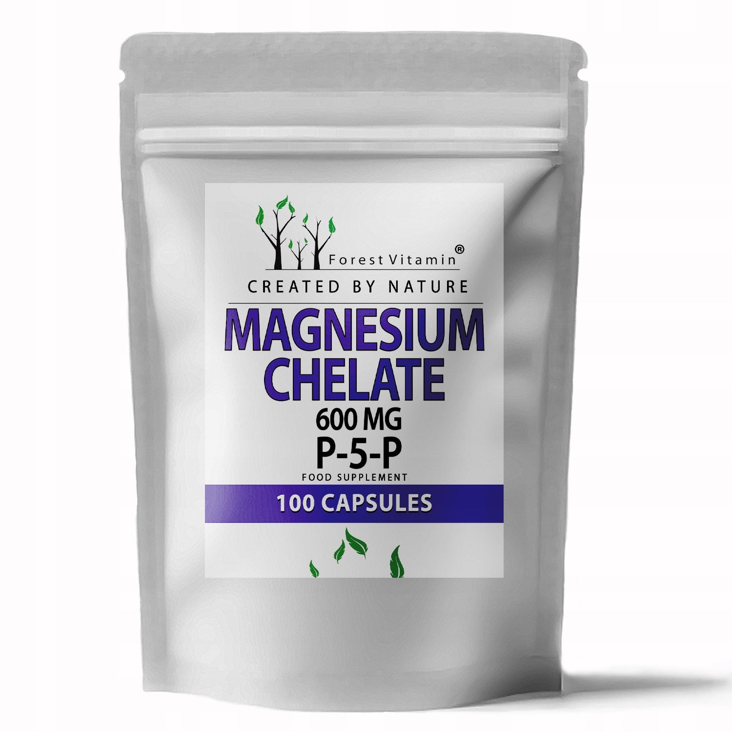 Magnesium Chelated 100caps CHELAT + VITAMIN B6 P5P HEART SPASMS MEMORY Medical device no