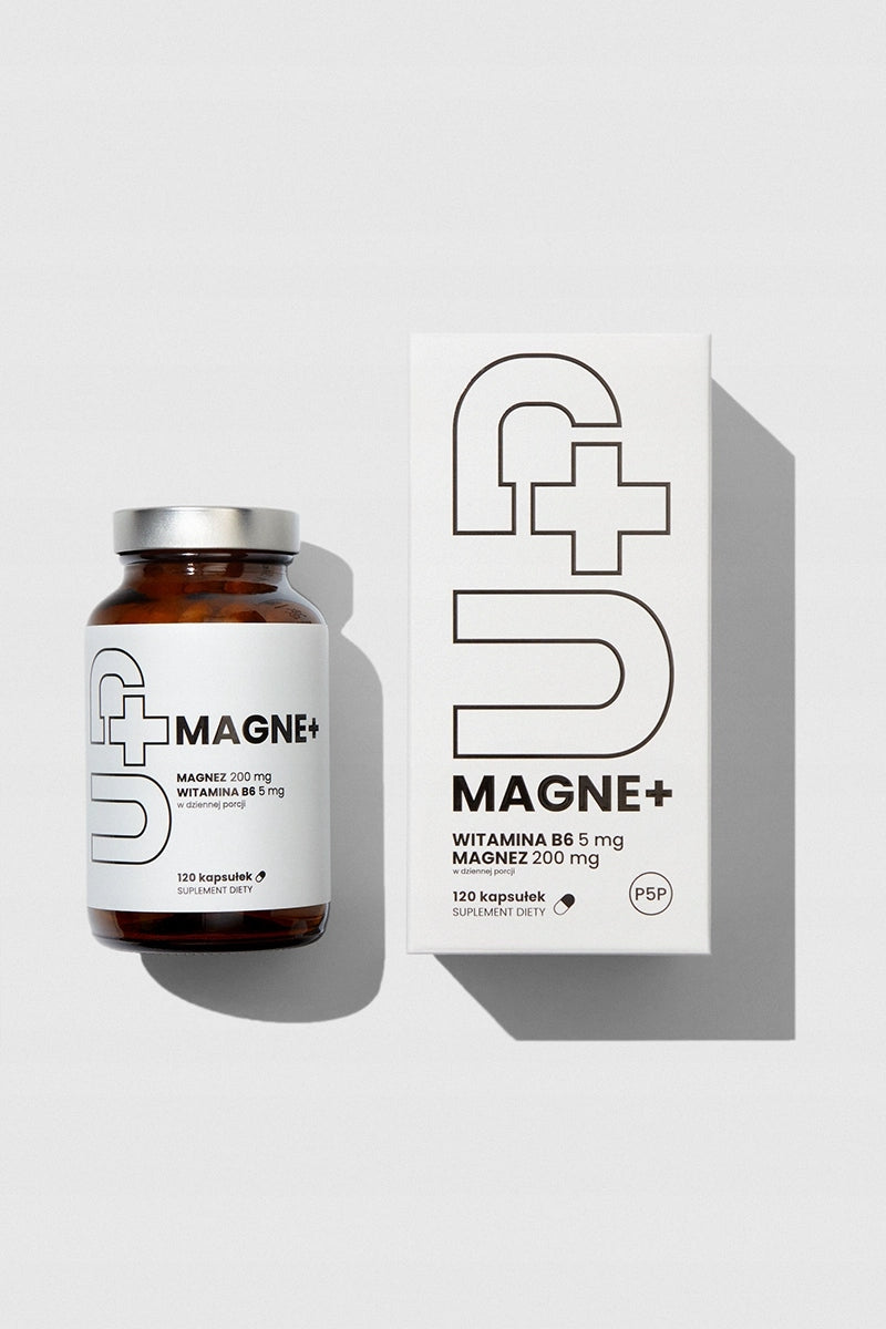 Magnesium Chelated B6 P-5-P Nerve Contractions Stress 120caps UP Health Pharma Packaging status original