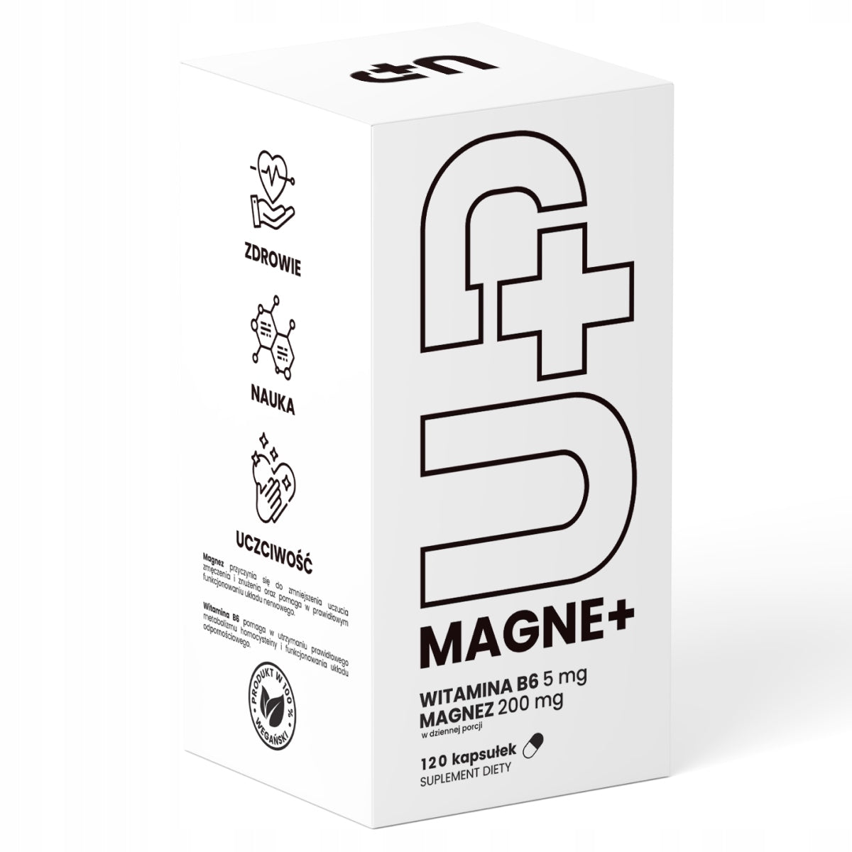 Magnesium Chelated B6 P-5-P Nerve Contractions Stress 120caps UP Health Pharma