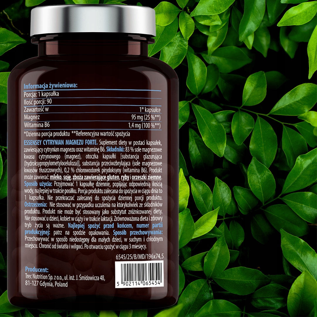 Magnesium Citrate FORTE +B6 100% Simple Pure Composition Excellent Absorption Name other