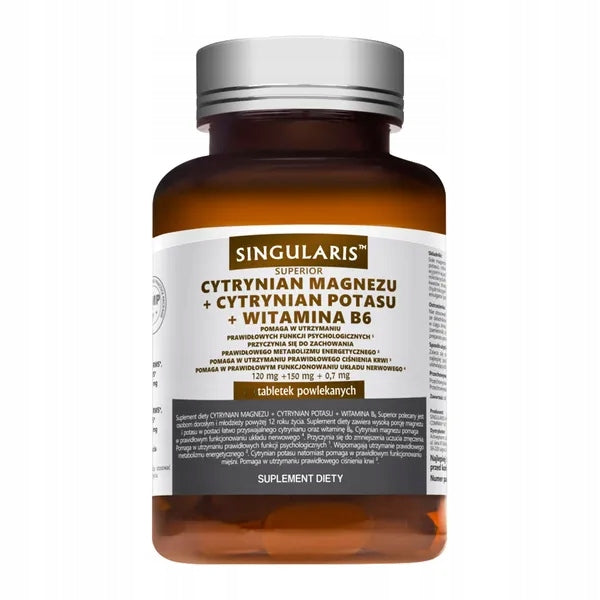 Magnesium Citrate + Potassium Citrate + Vitamin B6 120table. SINGULARIS