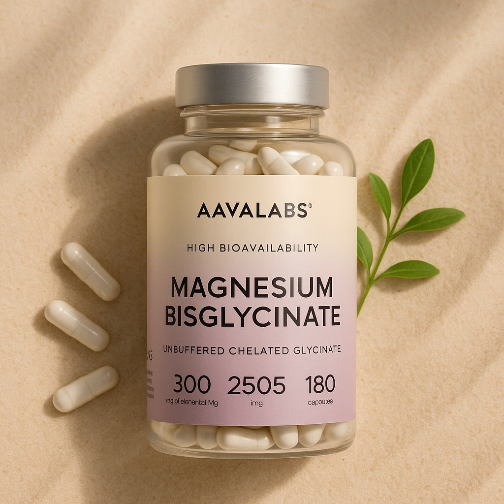 Magnesium Diglycinate 2505mg Magnesium Glycinate Chelate 180 capsules | Aavalabs Expiration date at least 1 year from the date of purchase