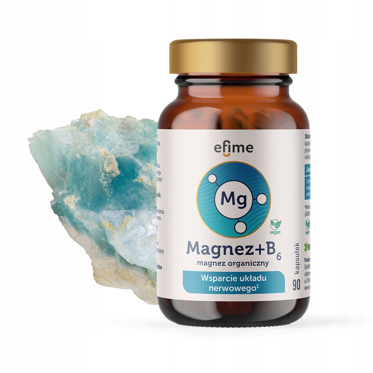 Magnesium FORTE Magnesium citrate vitamin B6 dietary supplement small capsules 90