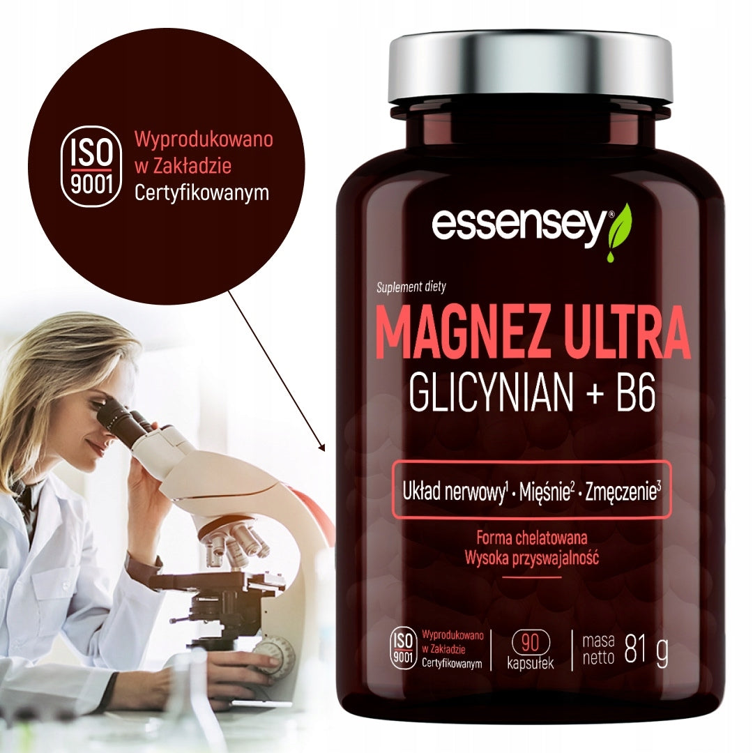 Magnesium Glycinate 100% Chelated + Vitamin B6 For Muscle Nerve Fatigue Packaging status original
