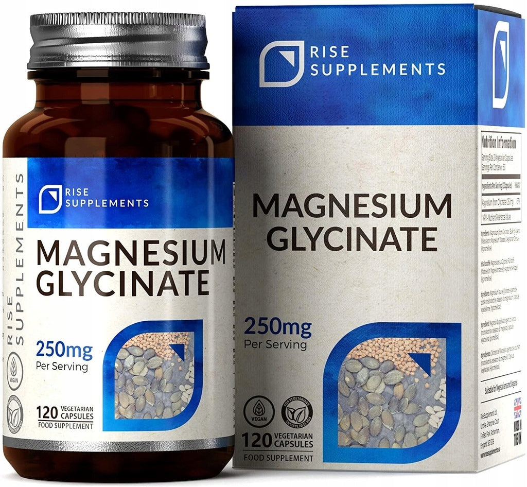 Magnesium Glycinate 120 Capsules of 250mg per serving